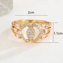 1 szt. Elegancki i modny koreański styl, uniwersalny, delikatny, wzorzysty pierścień dla kobiet - pierścień - Zobacz 5