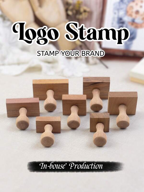 Customized Large Size Logo Sketch Wooden Stamp, Multiple Size Options, Customizable Image, Name, Anniversary Date, Address, Portrait, Pet Stamp,Multi-Functional,Ornamental,Reusable,Modern,Colorful,Cute,Vintage,Cartoon,Kawaii,Custom,Personalized,Unique,Customized,Workers,Clients,Students,For Business/Work/Office,For School