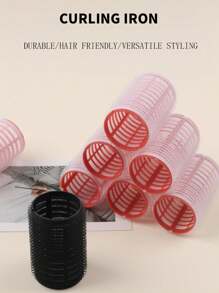 4 Pieces Self-Gripping Hair Rollers Set With 2 Rollers And 2 Hair Clips - Perfect For Creating Different Styles Of Hair - Multicolor - View 3