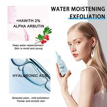 AHA+BHA 水杨酸去角质亮白去黑头精华乙醇酸面部精华面部护肤 30ml，深层保湿美白滋养补水修复平滑亮白去角质抗衰老氧化 - 白色 - 查看 9