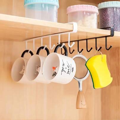 Tatukiko Mini Iron Hanging Hooks, No-Drill For Kitchen Cabinet, Wardrobe, Tie Rack, Storage Hanger