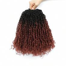 FULCRUM 8/10/12 Inch Yanky Twist Crochet Hair 26 Strands/Pcs Fluffy Spring Mini Twist Crochet Braids Short Bob Passion Twist Curly Synthetic Braiding Hair Extensions For Women & Girls