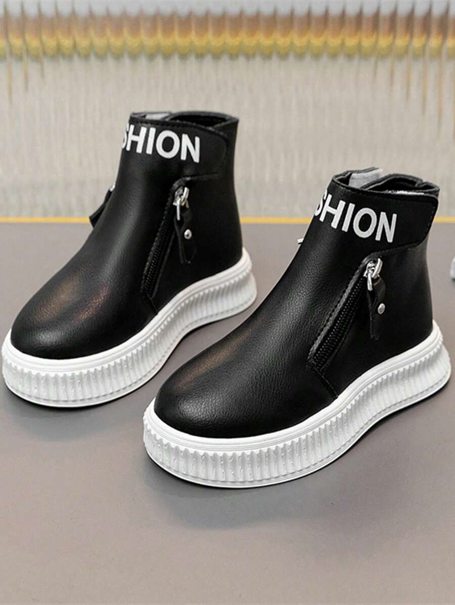 1 Pair Fashionable Stitched Girls Baby Boots 2024 New Stylish Lightweight Non-Slip Dress Boots For Toddler Girls