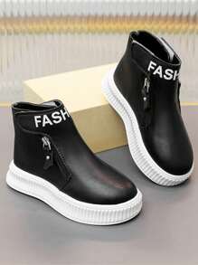 1 Pair Fashionable Stitched Girls Baby Boots 2024 New Stylish Lightweight Non-Slip Dress Boots For Toddler Girls