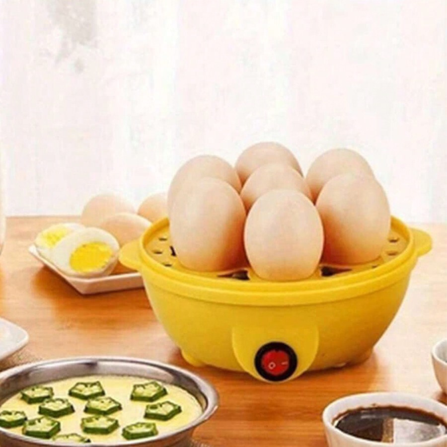 EU Plug Mini Breakfast Egg Cooker, Single Tier Electric Egg Boiler