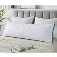 Memory Foam Body Pillow For Adults, Long Body Pillow For Sleeping, Full Body Pillow For Bed - White(Grey Side)