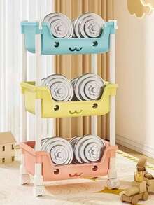 Kệ lưu trữ đồ chơi di động nhiều lớp, giá đựng đồ ăn nhẹ, dung tích lớn, phụ kiện phòng tắm, nhà bếp, phân loại rau củ, kệ lưu trữ có bánh xe - Nhiều màu - Xem 2