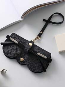 Fashionable Multifunctional Glasses Storage Bag Pressure-Resistant Portable Glasses Clip, Eye Box, Women'S Portable Glasses Protective Cover Travel Essentials Workout School Supplies Holiday Camping Holiday Essentials Vacation Accessories - Brown - View 4