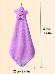 1/2/4/6/8pcs Polyester Fiber Soft And Absorbent Hand Towel With Cute Smile Embroidery, Available In Various Colors For Home Use, Quick Drying And No Fading, Suitable For Kitchen And Bathroom, Great For Festive Gifts Home Bathroom Decor Summer Back To School