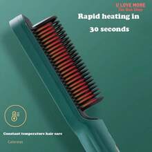 2-In-1 LCD Display Negative Ion Fast Heating Straightening & Curling Iron - UK Plug(220-240V) - View 3