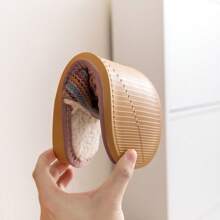 Women's Bohemian Style Fabric Striped House Slippers, Japanese Anti-Slip Warm Indoor Slippers, Autumn/Winter