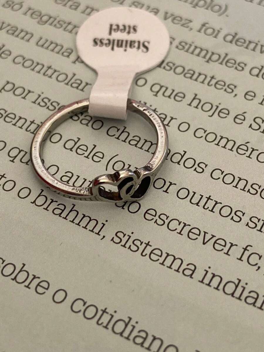 Stainless Steel Ring - 銀色 - 查看 1
