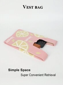 1 Piece Of Fruit Pattern Crochet Breathable Portable Folding Mobile Phone Umbrella Cosmetics Book Open Casual Fashion Women's Handbag Vest Bag, Suitable For Daily, Holiday, Commute, Shopping, Photography, Travel, Camping, Hiking, Back To School, Travel, Holiday, School Girls Girls Ladies Suitable For Four Seasons Mother's Gift