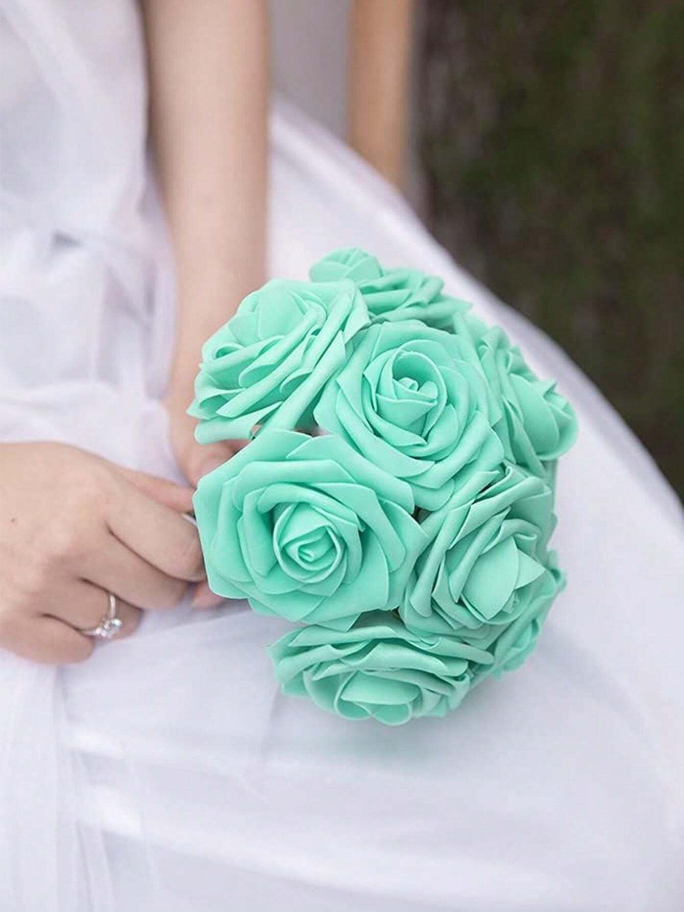Real Looking Foam Fake Roses With Stems For DIY Wedding Bouquets Bridal