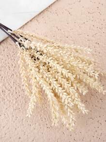 6/18 pièces Plantes artificielles, fleurs en paille de blé, tiges de fleurs en paille de blé, fleurs en paille de blé, fleurs d'herbe en plastique pour la décoration de la maison, plantes artificielles DIY pour la décoration d'automne et de Thanksgiving, bouquet de plantes vertes pour la décoration de Noël, herbe en plastique pour la décoration de Noël, branches de feuilles d'automne en bois simulé rembourrées, feuilles de lavande simulées, épis de blé simulés