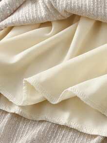 女式高腰简约亮片鱼尾裙，松紧腰休闲裙，适合日常穿着