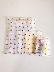 5pcs/10pcs Travel Storage Bags Set For Baby Clothes, Luggage Organizer,Waterproof Underwear Pouch, Maternity Hospital Bag, Sealing Packing Cubes (Pattern Placement Not Fixed, No Internal Items Included) Love Valentine - Multicolor - View 9