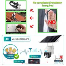 4G Sim 卡太阳能防水 10w 太阳能电池板户外摄像机，V380PRO 智能 APP，具有 IP66 防水防尘等级 - 4G款-5MP超高清 - 查看 5