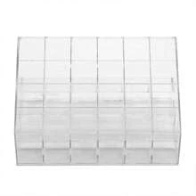 4PCS Of 24 Lipstick Makeup Organizer Storage Display Cosmetic Stand Holder Rack UK - Clear - View 5