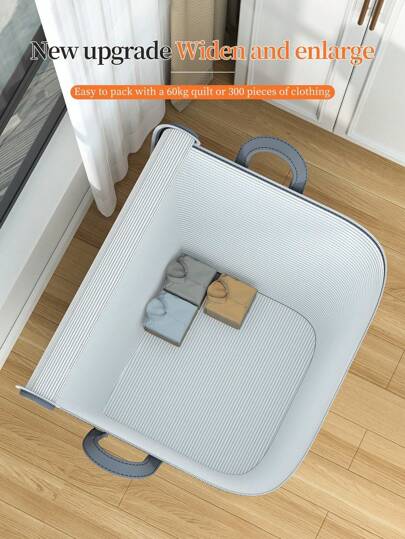 1PC Bedding Storage Bag, Large-Capacity Clothing Storage Bag, Toy Storage Bag, Sundries Storage Bag, Cabinet Top Storage Bag, Bed Bottom Storage Bag, Trunk Storage Bag, Two-Way Alloy Zipper, Foldable And Washable, Widened Handle, Flexible Fabric, Suitable For Home Bedding Storage, Clothing Storage, Sundries Storage Bag For School School Accessories School Stuff