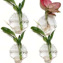 2pcs/4pcs Wall Hanging Planters Terrarium,Glass Wall Planters Propagation Vase Geometric Octagon/ Shell Shape Water Plant Holder Wall Mount For Indoor Home Decor (Plants Not Included) - Multicolor - View 13