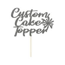 1 件可定制生日快乐蛋糕装饰，带有姓名和年龄，彩色双面闪亮纸卡可用 - 彩色 - 查看 14