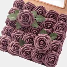Real Looking Foam Fake Roses With Stems For DIY Wedding Bouquets Bridal Shower Centerpieces Floral Arrangements Party Tables Home Decorations(No Box, Packaged In OPP Bag), Valentine Day, Gift - Multicolor - View 68