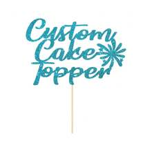 1 件可定制生日快乐蛋糕装饰，带有姓名和年龄，彩色双面闪亮纸卡可用 - 彩色 - 查看 18