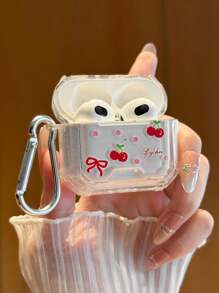 1 个多色漆樱桃/蝴蝶结/小狗图案透明防震蓝牙耳机盒兼容 Airpods 1/2、AirPods Pro、AirPods Pro（第二代）、AirPods 3 - 彩色 - 查看 9