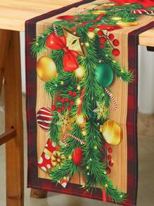 1 szt. bieżnik na stół świąteczny obrus na stół, bieżnik na stół wesołych świąt, artykuły dekoracyjne o charakterze atmosfery Bożego Narodzenia, dekoracja stołu na święta, dekoracja na przyjęcie bożonarodzeniowe, wystrój domu, dekoracja stołu, wystrój świąteczny,, Boże Narodzenie