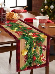 1 szt. bieżnik na stół świąteczny obrus na stół, bieżnik na stół wesołych świąt, artykuły dekoracyjne o charakterze atmosfery Bożego Narodzenia, dekoracja stołu na święta, dekoracja na przyjęcie bożonarodzeniowe, wystrój domu, dekoracja stołu, wystrój świąteczny,, Boże Narodzenie