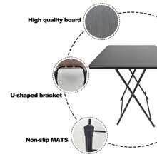 Picnic Folding Table And Chairs - Negro - Ver 7
