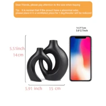 Modern Candlesticks: Black Candlesticks Set Of 2 Home Decor Neutral Candle Holders For Living Room Dining Table Centerpiece Fireplace Wedding - Multicolor - View 7