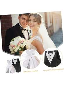 34 chiếc (17 chiếc váy cưới + 17 chiếc vest) Hộp quà váy cưới Tuxedo cô dâu và chú rể Túi đựng quà cưới Hộp quà kẹo sô cô la sáng tạo cổ điển đám cưới số lượng lớn với ruy băng cho tiệc sinh nhật tiệc cô dâu trang trí khách dự tiệc vật dụng tiệc cưới ruy băng ủng hộ hộp kẹo hộp quà trang trí bàn - Nhiều màu - Xem 6
