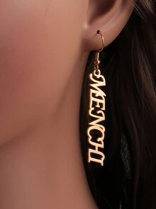 Hoa tai chữ cái tên tùy chỉnh, nhiều kiểu phông chữ và độ dài dây chuyền, tùy chọn hộp quà Giáng sinh, quà tặng Giáng sinh, quà tặng Valentine, quà tặng Ngày của Mẹ - Hộp quà giáng sinh xanh - Xem 6