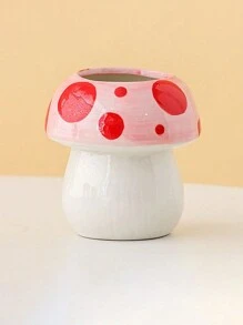 1 件蘑菇形花瓶，创意玻璃蘑菇形家居花瓶，现代风格树脂蘑菇花瓶，大口径装饰花瓶，可爱家居装饰点缀，桌面展示，礼物，可爱小花瓶，桌面化妆刷，办公文具收纳，笔筒，烛台，创意蘑菇饰品，花瓶，花盆，桌面摆饰，花盆 - 彩色 - 查看 12