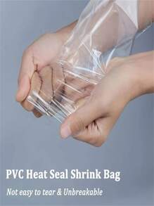 10/20pcs PVC Heat Shrink Film Packaging Storage Bags, Retail Sealing Plastic Bags, Clear Plastic Bags, Gift & Cosmetic Packaging Bags, Back To School, Valentine's Day - Clear - View 5