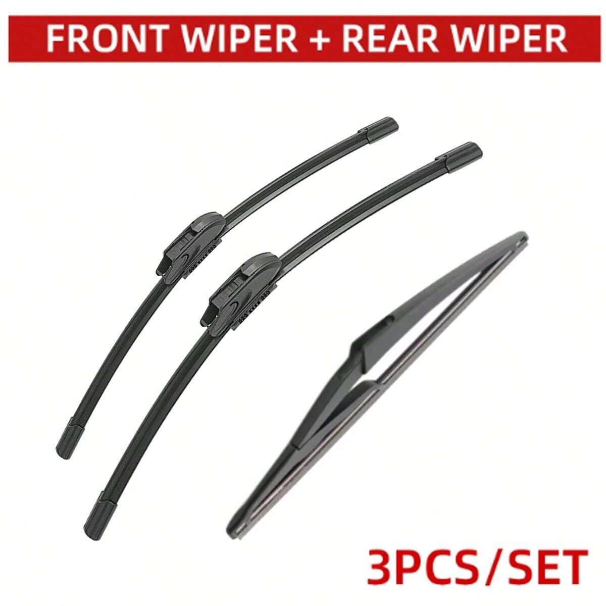 For Nissan Qashqai J11 20132020 26"+17"+12" Front Rear Wiper Blades
