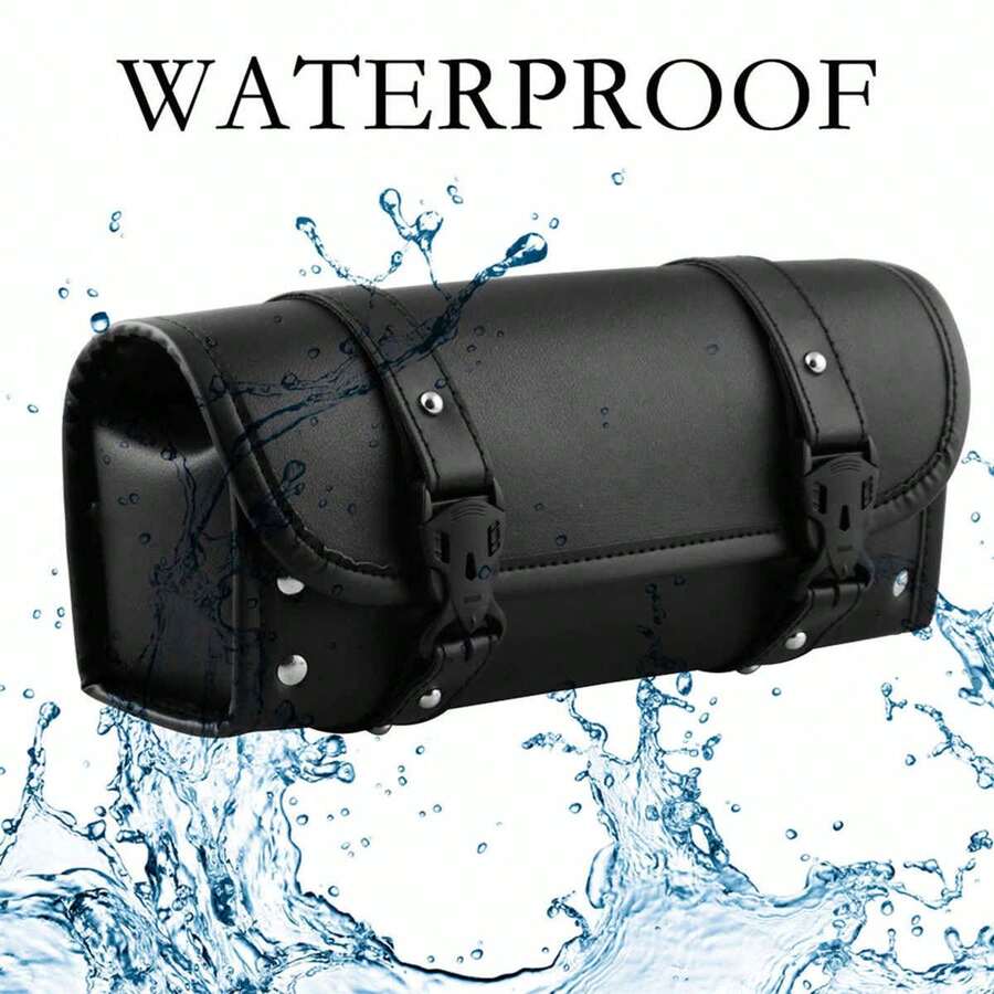 Universal Motorcycle Waterproof Hard Shell PU Handlebar Bag, Scooter