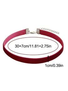 Vintage Wine Red Classic Choker Necklace, Women's Retro Collar Necklace With Extension Chain, Suitable For Christmas, Valentine's Day, Birthday, Prom Or Daily Wear,Mom,Mother,Mother's Day,Gift