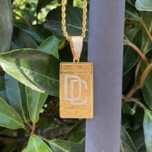 DUBSS 1 Piece Iced Out Dream Catcher Pendant Necklace For Men  Plated Cubic Zirconia Hip Hop Jewelry - Letter - View 6