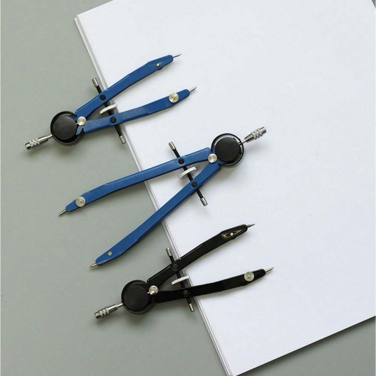 Compasses Box 1set High Precision Metal Compasses In Metallic Box, Includes 2 Refill ...