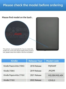 Funda de varios colores para Kindle Paperwhite, cubierta de tela delgada, cubierta inteligente de piel sintética liviana con activación/suspensión automática para el lector electrónico Paperwhite - Negro carbón - Negro carbón - Ver 9