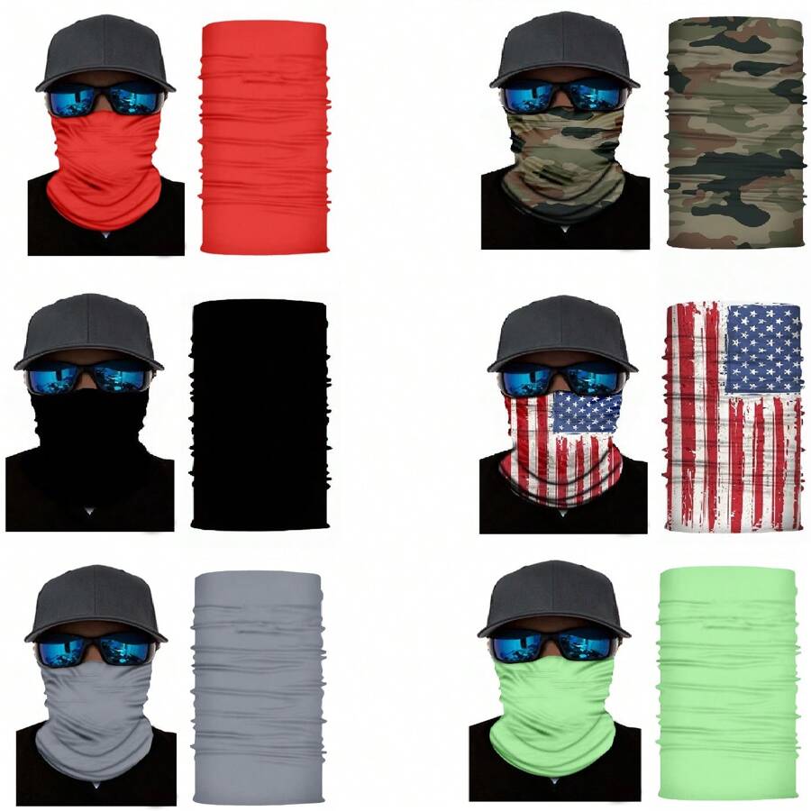 Set Of 12 Balec Face Covering Neck Gaiter Breathable Scarf - 混合 - 查看 1