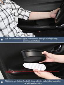 1 pieza Caja de almacenamiento del apoyabrazos lateral izquierdo del coche, almohadilla ajustable del reposabrazos y soporte del brazo, accesorio universal - Negro - Ver 9