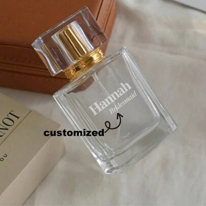 50 ml graverad parfymflaska tom, kommer du att vara min brudtärnapresent, Jr-brudtärnapresent, frågar tärnor, brudtärnor redo