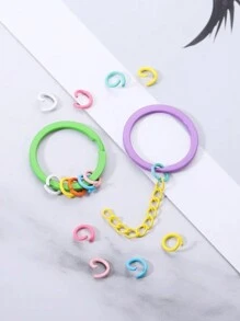 100pcs 1.2x8mm Colorful Metal Jump Rings Open Split Ring Connector For Choker Necklaces Bracelet Key Chain Jewelry Making Accessory - Open Ring - View 5