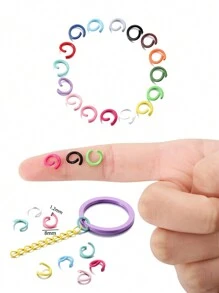 100pcs 1.2x8mm Colorful Metal Jump Rings Open Split Ring Connector For Choker Necklaces Bracelet Key Chain Jewelry Making Accessory - Open Ring - View 4