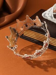 1 Pc/Full Round Baroque Bridal Full Round Tiara Crown, Super Cute Little Tiara,Birthday And Cake Tiara , Photography, Banquet And Floral Decoration, Wedding, Party