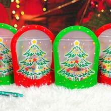 圣诞装饰 20 件圣诞树密封零食袋 - 可爱卡通设计，适合饼干和糖果，非常适合节日礼物和派对礼物 - 聖誕樹紅+綠色 - 查看 9